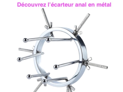 Découvrez l'écarteur anal en métal 9.5cm 