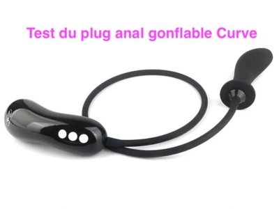 Test du plug anal vibrant gonflable Curve 10*3.2cm