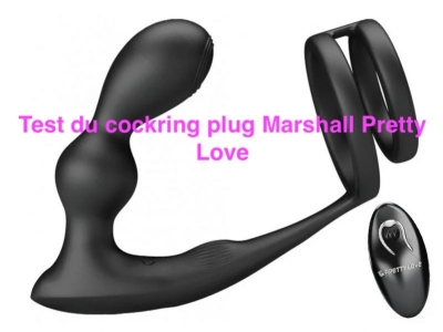 Test du cockring plug Marshall Pretty Love 7.5 X 2.7 cm noir