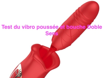 Test du vibro poussée et bouche Doble Sens 10*3.1cm