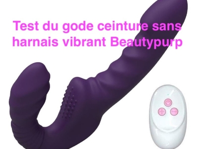 Test du gode ceinture sans harnais vibrant Beautypurp