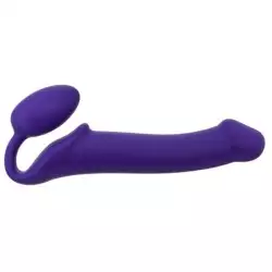 Gode + Plug STRAP-ON-ME Bendable L 16 x 3.7 cm Violet pas cher