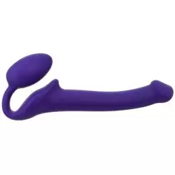 Gode + Plug STRAP-ON-ME Bendable S 15 x 3.5 cm Violet pas cher