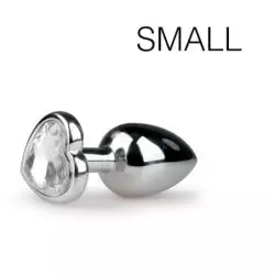 Plug bijou Argent en coeur - SMALL 6.3 x 2.6 cm pas cher