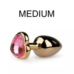 Plug bijou Or en coeur - Medium 7.5 x 3.4 cm pas cher