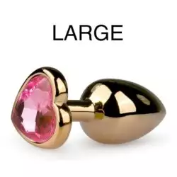 Plug bijou Or en coeur - LARGE 8.2 x 3.8 cm pas cher