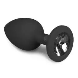 Plug Bijou Diamond noir 6 x 2.7cm pas cher