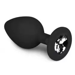Plug bijou Diamond noir 7 x 3.3cm pas cher
