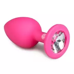 Plug Bijou Diamond Rose 6 x 2.7cm pas cher